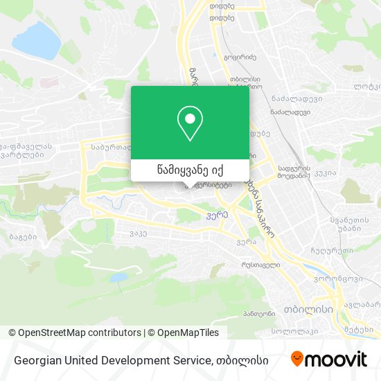 Georgian United Development Service რუკა