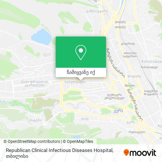 Republican Clinical Infectious Diseases Hospital რუკა