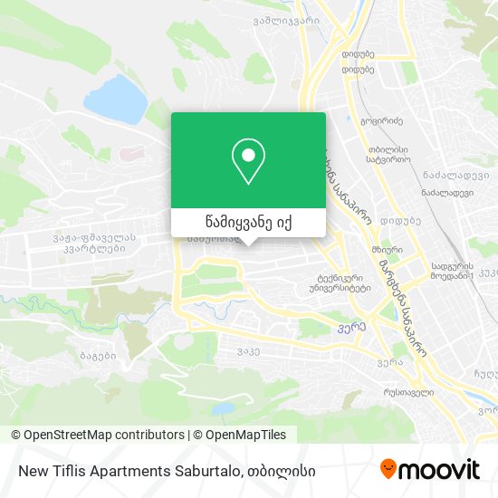 New Tiflis Apartments Saburtalo რუკა