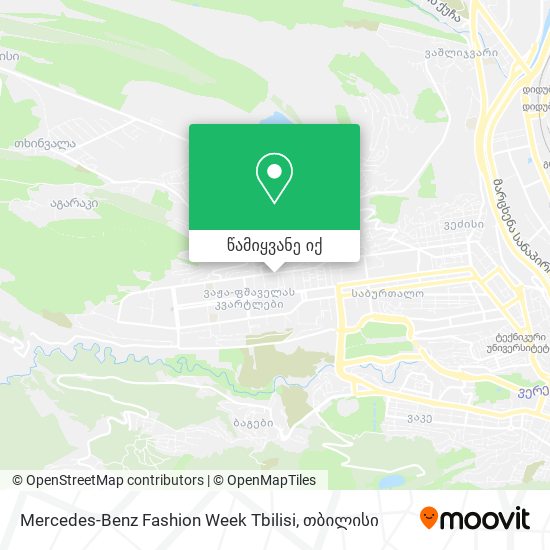 Mercedes-Benz Fashion Week Tbilisi რუკა