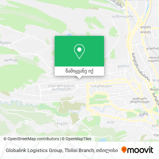Globalink Logistics Group, Tbilisi Branch რუკა