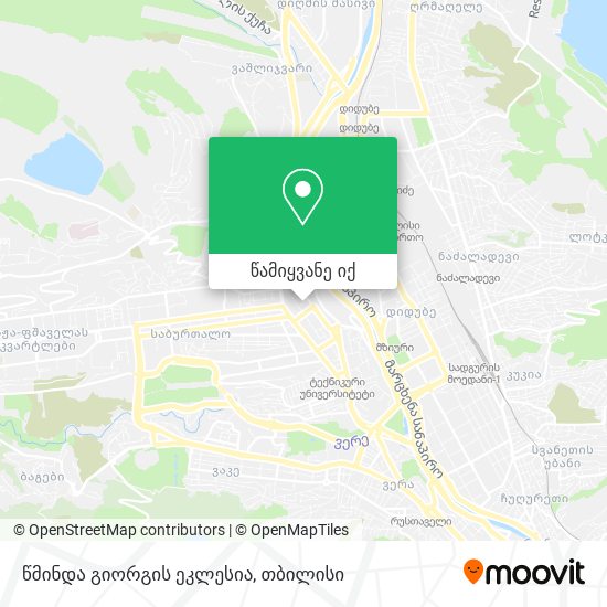 წმინდა გიორგის ეკლესია რუკა