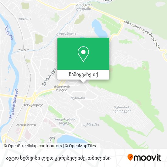 ავტო სერვისი ლეო კერესელიძე რუკა