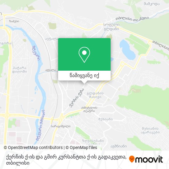ქერჩის ქ-ის და გმირ კურსანტთა ქ-ის გადაკვეთა რუკა
