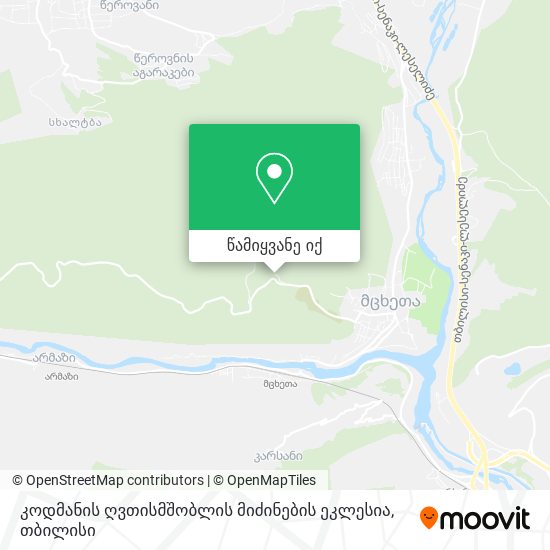 კოდმანის ღვთისმშობლის მიძინების ეკლესია რუკა