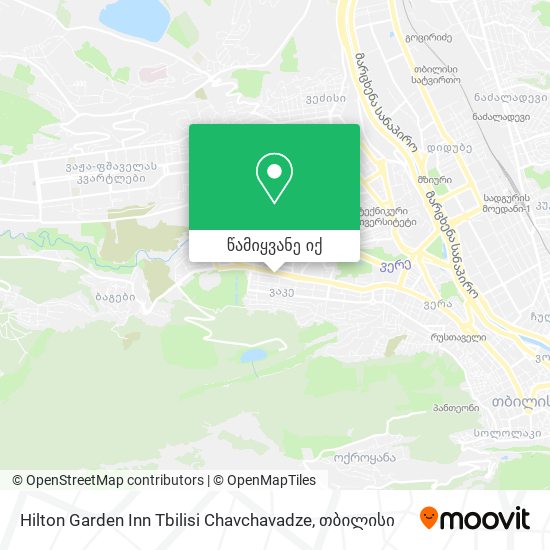Hilton Garden Inn Tbilisi Chavchavadze რუკა