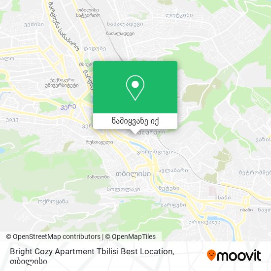 Bright Cozy Apartment Tbilisi Best Location რუკა