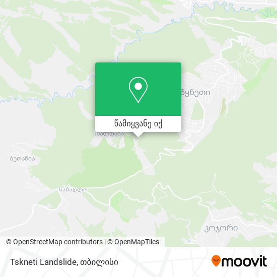 Tskneti Landslide რუკა