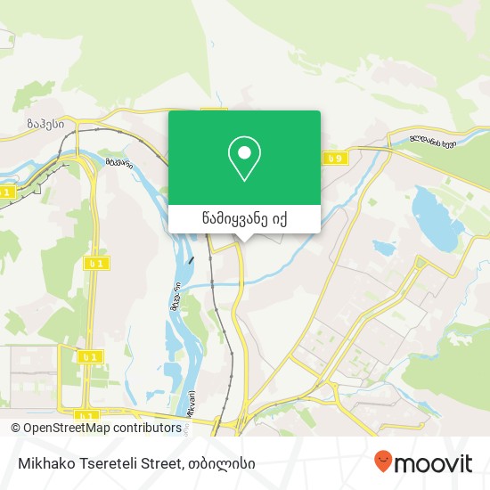 Mikhako Tsereteli Street რუკა