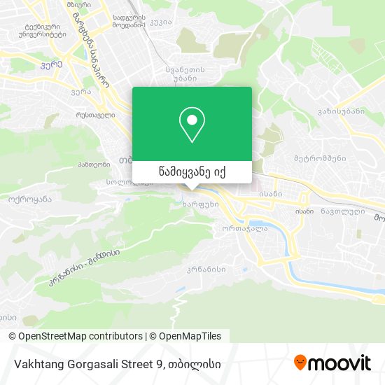 Vakhtang Gorgasali Street 9 რუკა