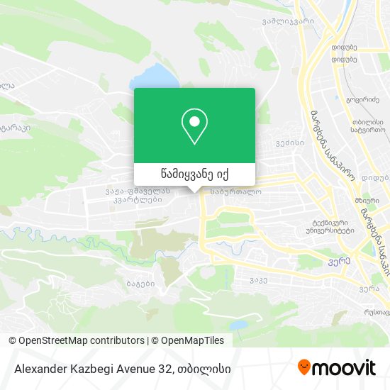Alexander Kazbegi Avenue 32 რუკა