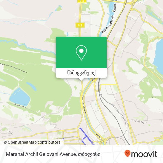 Marshal Archil Gelovani Avenue რუკა