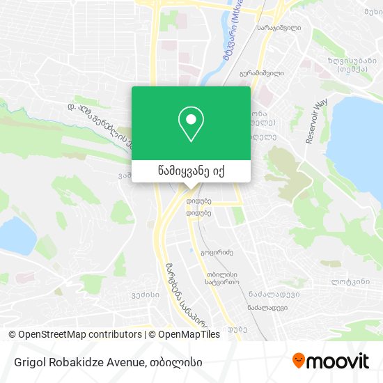 Grigol Robakidze Avenue რუკა