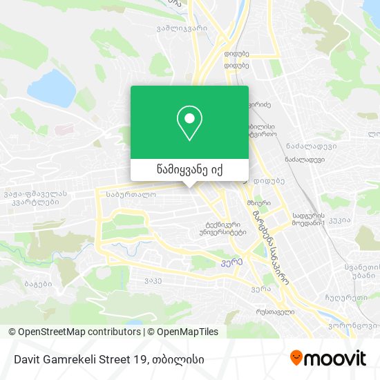 Davit Gamrekeli Street 19 რუკა