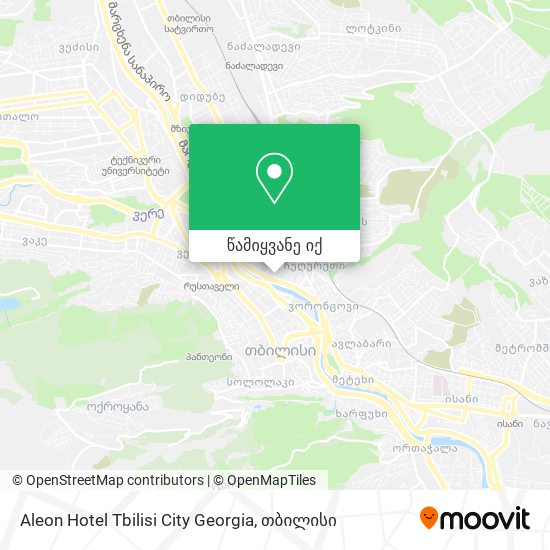Aleon Hotel Tbilisi City Georgia რუკა