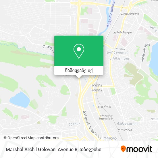 Marshal Archil Gelovani Avenue 8 რუკა