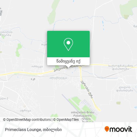 Primeclass Lounge რუკა