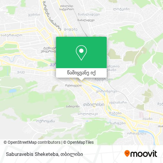 Saburavebis Sheketeba რუკა