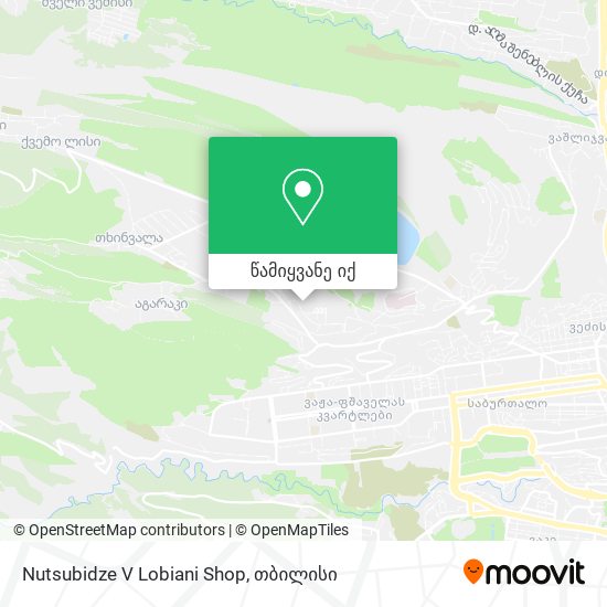 Nutsubidze V Lobiani Shop რუკა