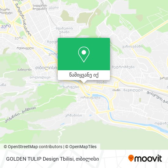 GOLDEN TULIP Design Tbilisi რუკა