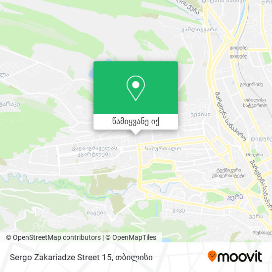 Sergo Zakariadze Street 15 რუკა