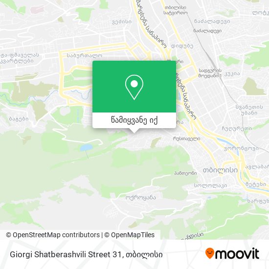 Giorgi Shatberashvili Street 31 რუკა