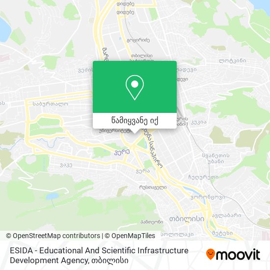 ESIDA - Educational And Scientific Infrastructure Development Agency რუკა