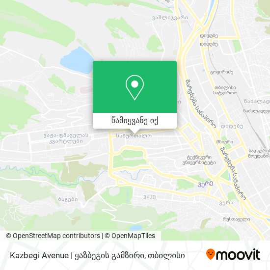 Kazbegi Avenue | ყაზბეგის გამზირი რუკა
