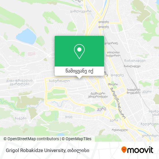 Grigol Robakidze University რუკა