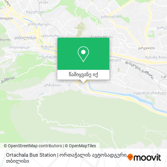 Ortachala Bus Station | ორთაჭალის ავტოსადგური რუკა