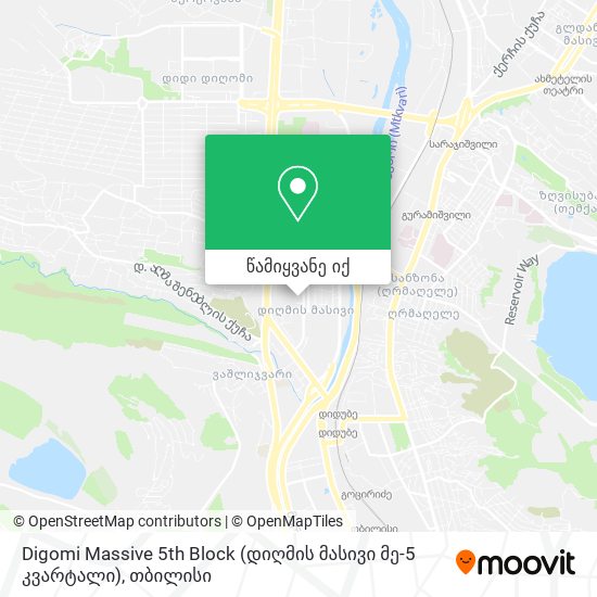 Digomi Massive 5th Block (დიღმის მასივი მე-5 კვარტალი) რუკა