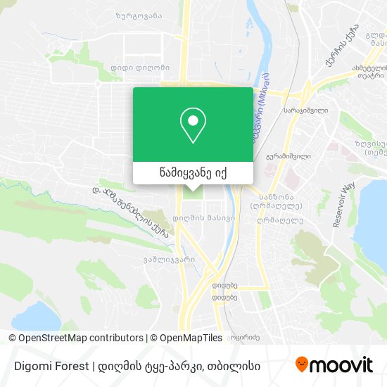 Digomi Forest | დიღმის ტყე-პარკი რუკა