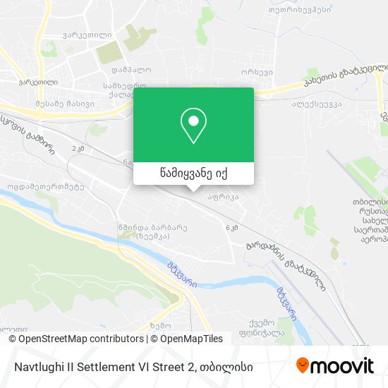 Navtlughi II Settlement VI Street 2 რუკა