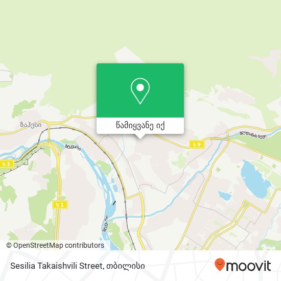 Sesilia Takaishvili Street რუკა