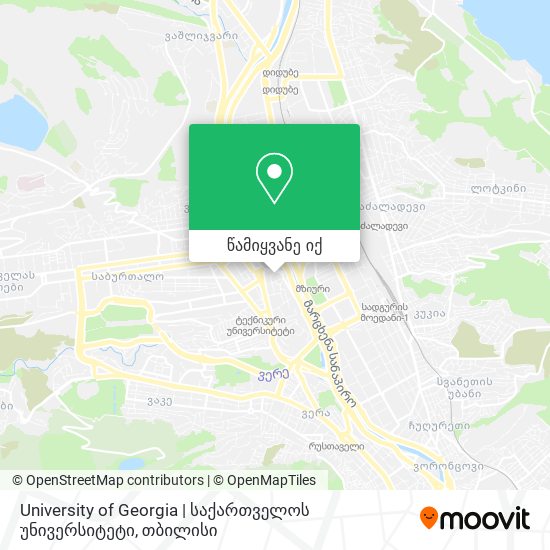University of Georgia | საქართველოს უნივერსიტეტი რუკა