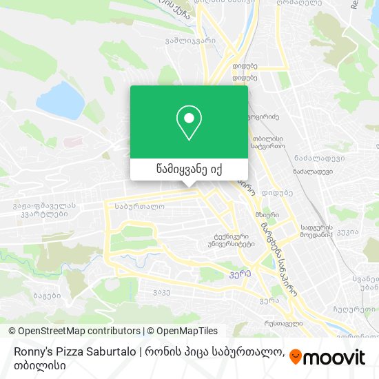 Ronny's Pizza Saburtalo | რონის პიცა საბურთალო რუკა