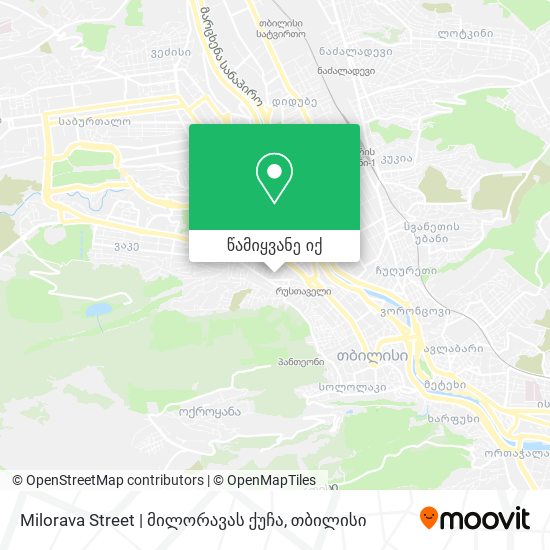 Milorava Street | მილორავას ქუჩა რუკა