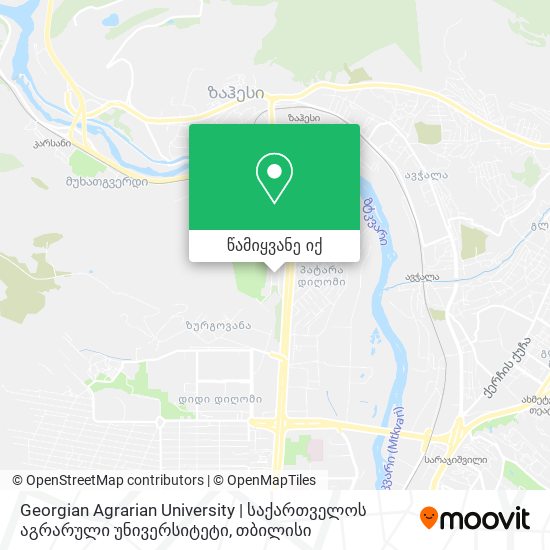 Georgian Agrarian University  | საქართველოს აგრარული უნივერსიტეტი რუკა