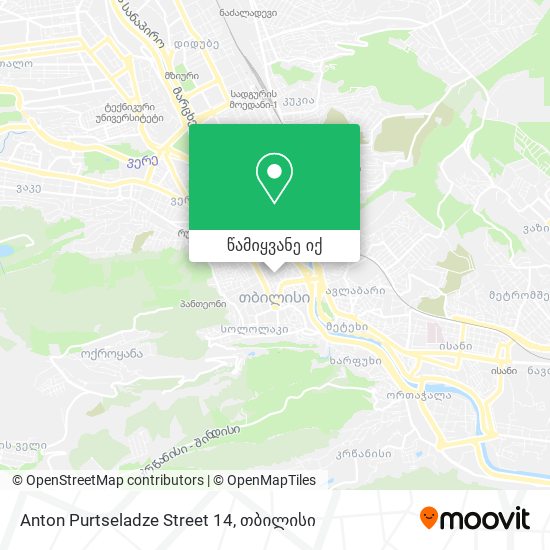 Anton Purtseladze Street 14 რუკა