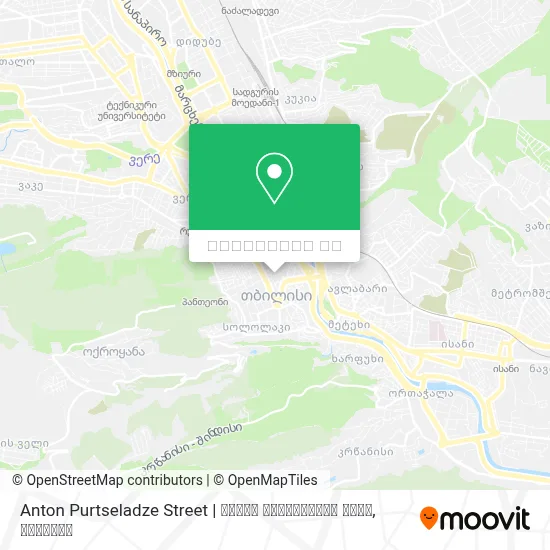 Anton Purtseladze Street | ანტონ ფურცელაძის ქუჩა რუკა
