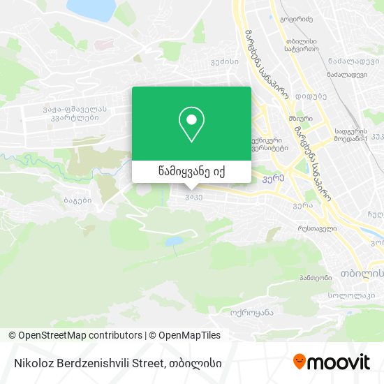 Nikoloz Berdzenishvili Street რუკა