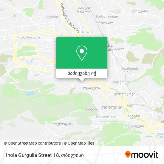 Inola Gurgulia Street 18 რუკა