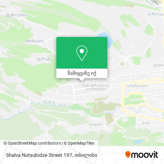 Shalva Nutsubidze Street 197 რუკა