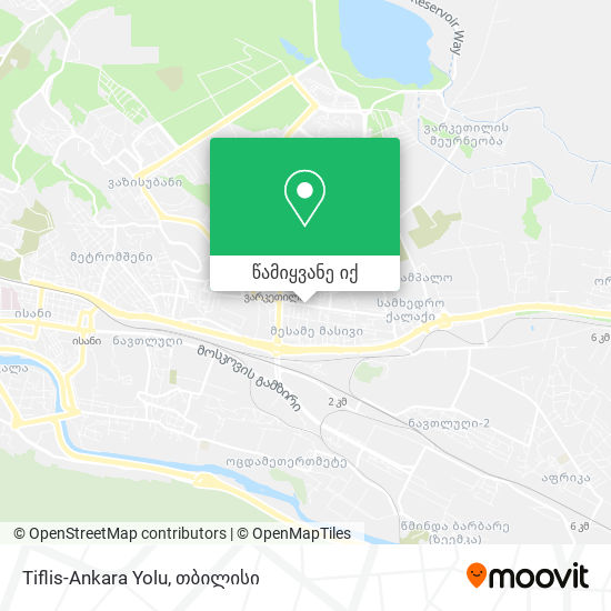 Tiflis-Ankara Yolu რუკა