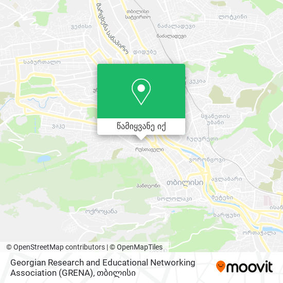 Georgian Research and Educational Networking Association (GRENA) რუკა