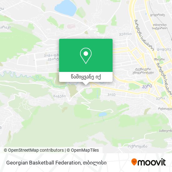 Georgian Basketball Federation რუკა