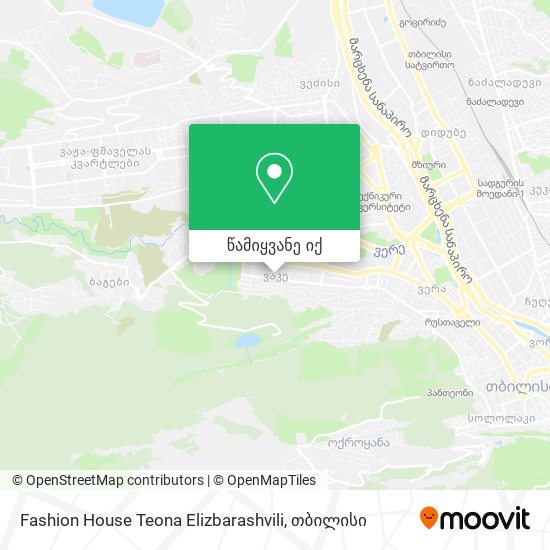 Fashion House Teona Elizbarashvili რუკა