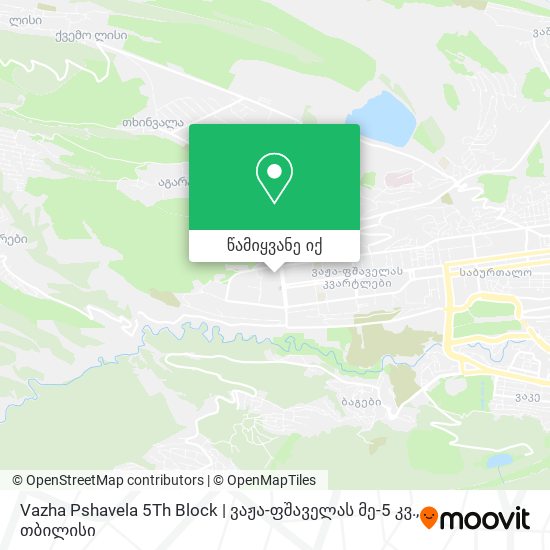 Vazha Pshavela 5Th Block | ვაჟა-ფშაველას მე-5 კვ. რუკა