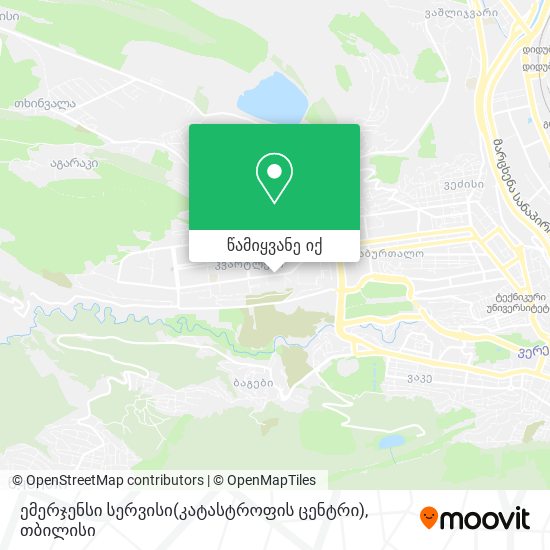 ემერჯენსი სერვისი(კატასტროფის ცენტრი) რუკა