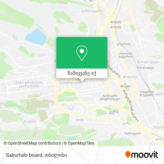 Saburtalo board რუკა